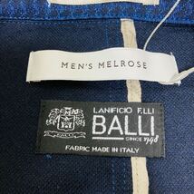 【未使用品】メンズメルローズ（MEN'S MELROSE）BALLI(バリ)インディゴチドリカーディガンジャケット アンコン イタリア製生地_画像7