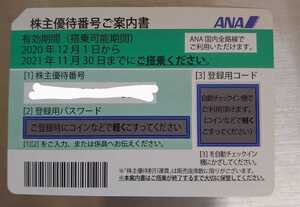 株主優待券　ANA(全日空)　2022年5月31日搭乗分まで 　1枚