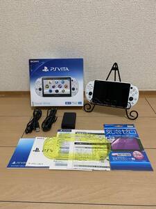 ★送料無料【新品同様】PS Vita 本体 グレッシャーホワイト ZA22 (PCH-2000)Wi-Fiモデル Glacier White★