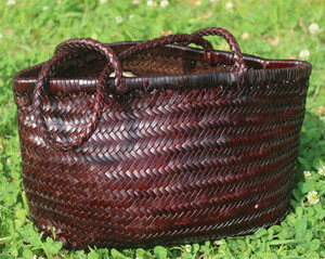  original leather cow leather leather knitting basket bag basket bag . tote bag leather basket lady's basket bag handbag 