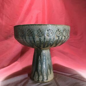 花瓶 花器 花入 昭和レトロ 骨董インテリア 陶芸陶磁 高さ180 胴径193 口径177