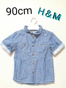 デニムシャツ 半袖シャツ　子供服　H＆M