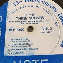 オリジナル　『THE THREE SOUNDS』　両面RVG/片面DG/両面P/Rマーク/47 WEST 63RD　NYC_画像2