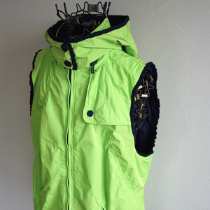 2000s L-RL LAUREN ACTIVE Ralph Lauren Wind Bray car the best hood removable type L rank neon color lime green Ralph Lauren old clothes 