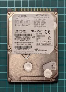 ★レア品★ HITACHI(HGST)日立 ノートPC用2.5インチ IDE HDD DK23DA-20 20GB USED品 動作品 Ultra ATA100