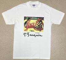 美品 90s ポール ゴーギャン Tシャツ M ビンテージ Paul Gauguin 絵画 アート 美術_画像2