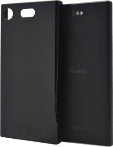 プラタ Xperia XZ1 Compact SO-02K ハード ケース カバー 【 ブラック 】 シンプル 無地 保護 背面 