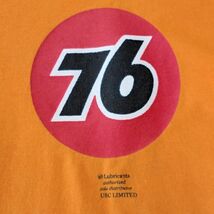 【レア】90s USA製 76 Tシャツ オレンジ Mサイズ 76オイル 76Lubricants ルブリカンツ レーシング ビンテージ 匿名配送_画像5