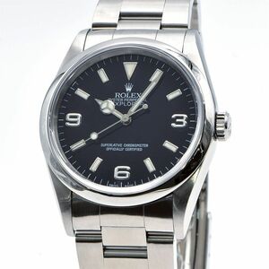 [3年保証] ロレックス メンズ エクスプローラー1 14270 T番 仕上済 黒文字盤 EX1 EXI エクスプローラーI 自動巻き 腕時計 中古 送料無料