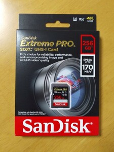 ★新品未使用 SanDisk Extreme Pro SDXC 256GB 読込170MB/s 4KUltra HD対応★