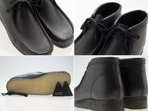 新品/CLARKS ORIGINALS/クラークス オリジナルズ/WALLABEE BOOT/ワラビー ブーツ/BLACK LEATHER/ブラック レザー/黒/26155512/26.5cm_画像3