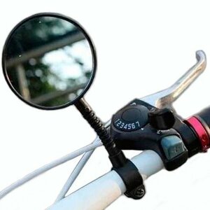 【vaps_3】自転車用バックミラー 平面鏡 安全ミラー リアミラー 反射板付き リアビューミラー ハンドルバーミラー 送込