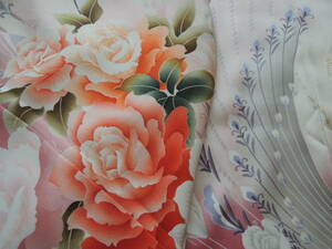 [ silk * flower * feather *.. pink ] height 163*.68* sleeve 103* unused * beautiful goods 