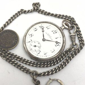 ☆ビンテージ 銀製 E.B.Co. LEVANT WATCH ボレル クルボアジェ B&C 懐中時計/稼動品/SILVER くさり付き(検索)ジャコット商会の商品画像