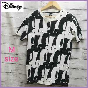 Disney ディズニー ミッキーマウス Tシャツ Mサイズ 総柄 Mickey 送料無料