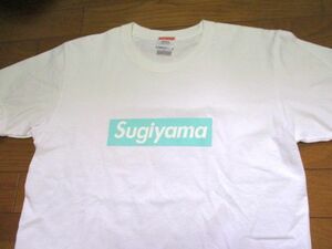 激レア！　sugiyama　ボックスロゴ　白　Tシャツ　Mサイズ　ロゴ　boxlogo　杉山　ペパーミントグリーン