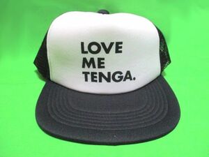 LOVE ME TENGA　黒　メッシュ　キャップ　帽子　ラブミー　テンガ　ロゴ