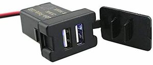 好評 電源ソケット USBポート2 USB接続通信パネル スマホ充電器 USB電源 スイッチ　Y11607