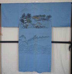  polyester 100% picture frame pattern men's long kimono-like garment .... peerless sleeve secondhand goods 