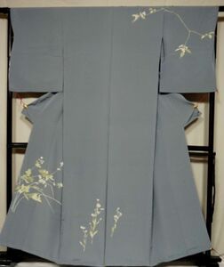 Art hand Auction 100% Silk Ichikoshi Chirimen Genuine Kaga Yuzen Homongi Hand-painted artist Iwao Yamazaki, women's kimono, kimono, Visiting dress, untailored