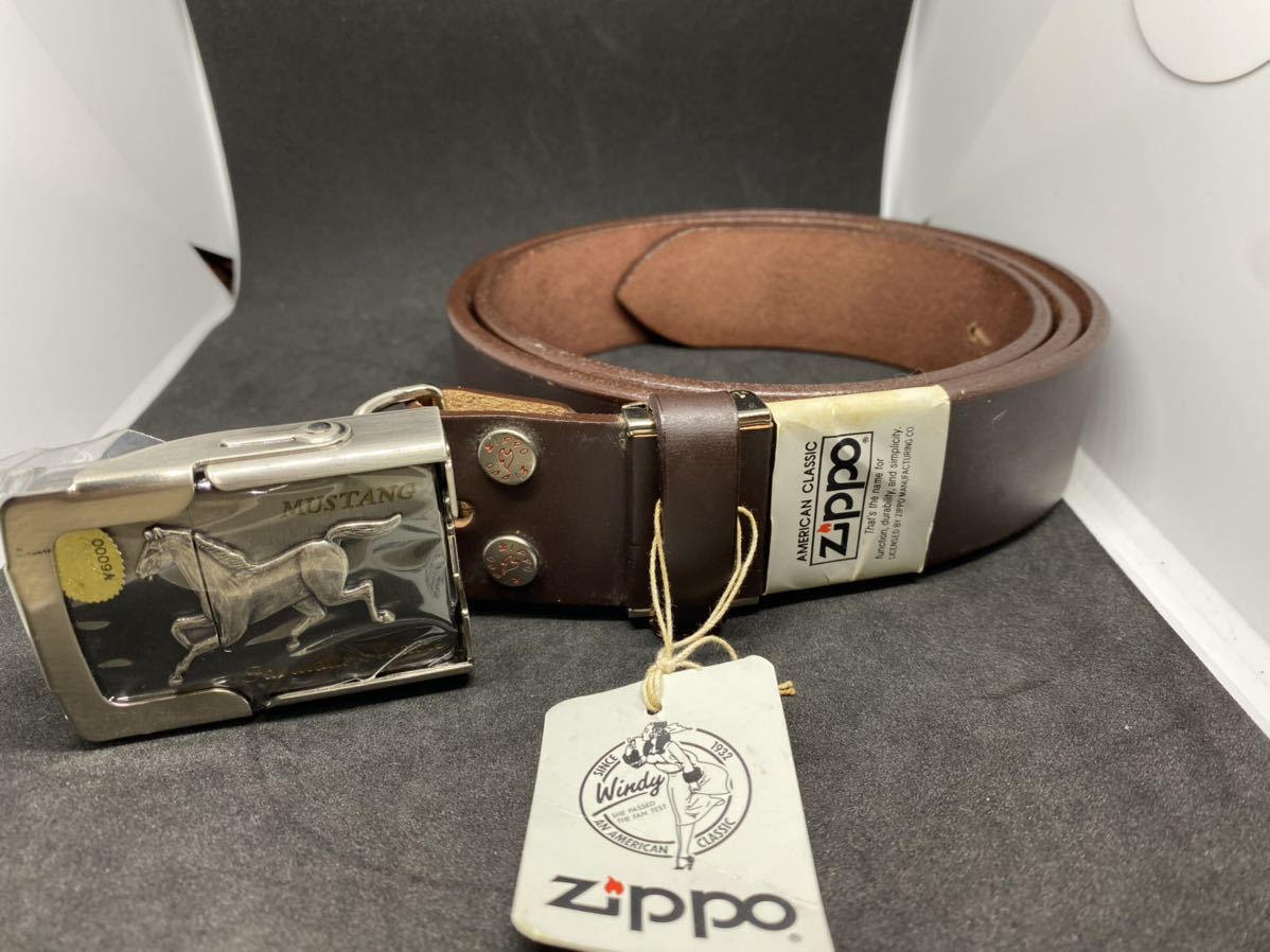 激レア☆ZIPPO☆ジッポ☆純正バックル☆レザー☆ベルト！！-