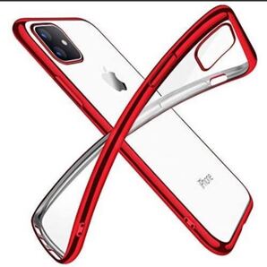 iPhone 11 ケース クリア 透明 tpu シリコン メッキ加工 スリム 薄型 6.1インチ スマホ 耐衝撃