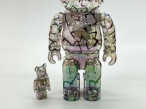 ☆BE@RBRICK ベアブリック☆ JIMMY CHOO ジミー チュウ /ERIC HAZE CURATED BY POGGY/100% & 400% クリア×ブラック_画像6