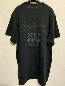 ☆YOHJI YAMAMOTO POUR HOMME ヨウジヤマモト☆17AW【HK-T40-082】バックロゴプリントTシャツ