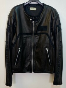 ☆FORSOMEONE フォーサムワン☆ RACING RIDERS JACKET ヤギ革 レーシングレザージャケット ブラック