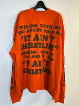 ☆CPFM×KANYE WEST カクタス×カニエウェスト☆ TRUST GOD LONG SLEEVE ORANGE　ロングスリーブ_画像1