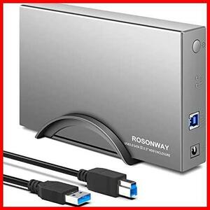 ROSONWAY HDD ケース 3.5インチUSB3.0 外付けハードディスクアルミ製 ドライブケース SATA接続 最大16TBをサポートUASP
