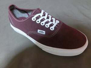 USA購入 シンプル単色デザイン スウェード素材仕様【Vans】バンズ【Authentic】オーセンティック 24.5㌢ 新品未使用