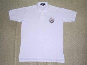 90s USA製 ラルフローレン POLO SPORT OCEAN CHALLENGE ポロシャツ L 白 vintage