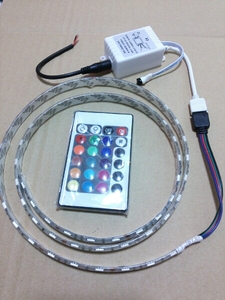 LEDテープ RGBレインボー 1m60連 防水 コントローラー付　カット可能