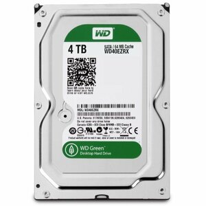 WD 内蔵HDD Green 4TB 3.5inch SATA3.0（SATA 6 Gb/s） 64MB Intellipower (中古 良品)