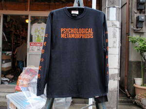 数回使用のみ！PSYCHOLOGICAL METAMORPHOSIS（サイコロジカルメタモルフォーセス）　黒いロングTシャツ　サイズM