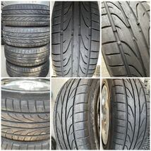 日本製。バリ溝。WORK Euroline17インチ× 8J 6H/139.7 +30 ハブ約108 PINSO TYRES 225/55R17ラジアルタイヤキャップ付き4本セット。19年式_画像6