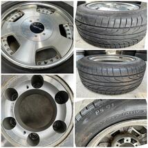 日本製。バリ溝。WORK Euroline17インチ× 8J 6H/139.7 +30 ハブ約108 PINSO TYRES 225/55R17ラジアルタイヤキャップ付き4本セット。19年式_画像9