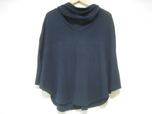 PLST plus te tops poncho cut and sewn navy blue navy size 2