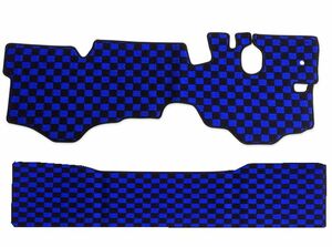 マツダ タイタン / ダッシュ H12年-H22年 標準 ダブルキャブ フロアマット F ＋リア ブルー x ブラック チェック 青x黒 PA-TFM1920-BL