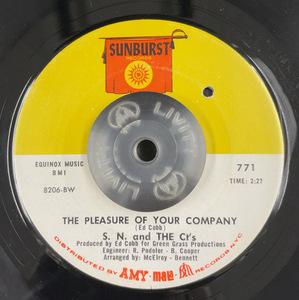 S. N. And The Ct's / Maria (Love And Music) / The Pleasure Of Your Company 7inch Vinyl Record (アナログ盤・レコード)