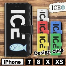 ドット柄 魚 おもしろ X XSケース ケース iPhone X iPhone XS ケース 手帳型 アイフォン かわいい カッコイイ メンズ レディー_画像1