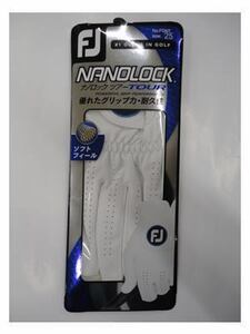 #FJ NANOLOCK TOUR 20 foot Joy nano lock Tour imitation leather men's glove [WH/25cm]{ superior grip power * durability }