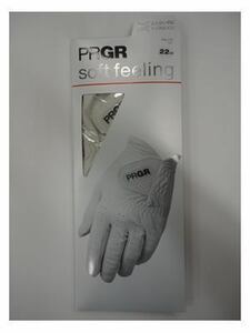 ■PRGR Soft Feeling GLOVE プロギア ソフトフィーリング メンズグローブ【22cm/WH】『柔らかいのにやぶれにくい』PG-119