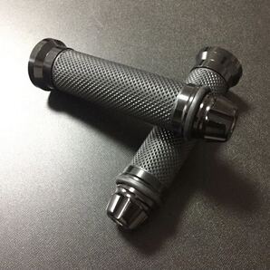 ハンドルグリップ バイクグリップ 汎用 ブラック