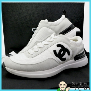 CHANEL スニーカーSneakers G37122 #35 22cm 白黒 ココマーク シャネル 靴 シューズ 質屋 神戸つじの