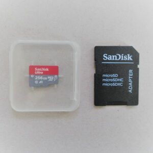 開封品 SANDISK 256GB microSDカード microSDXC 最大100MB/s SDアダプタ付き Ultraシリーズ 動作確認済み