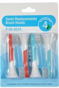 追跡あり キッズ向け フィリップス Sonicare 4本 電動歯ブラシ替え HX6034 互換品 子ども用 Philips ソニッケアー (p3