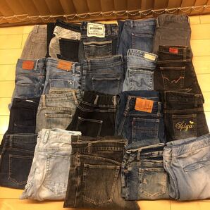 ①☆デニム ジーンズまとめ売り☆20本ジーパン リメイク ハンドメイド