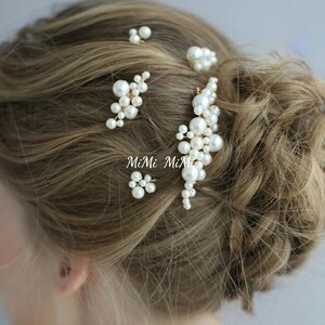 5 point set head dress pearl hair accessory wedding wedding hair ornament wedding u Eddie ng Gold comb accessory 